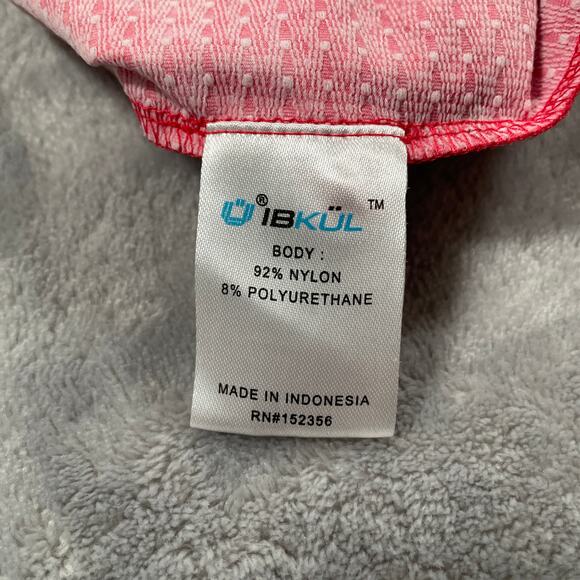 Ibkul Polo Shirt Mens Medium Red Stretch Performance Quick Dry Golf Outdoor - Picture 4 of 9